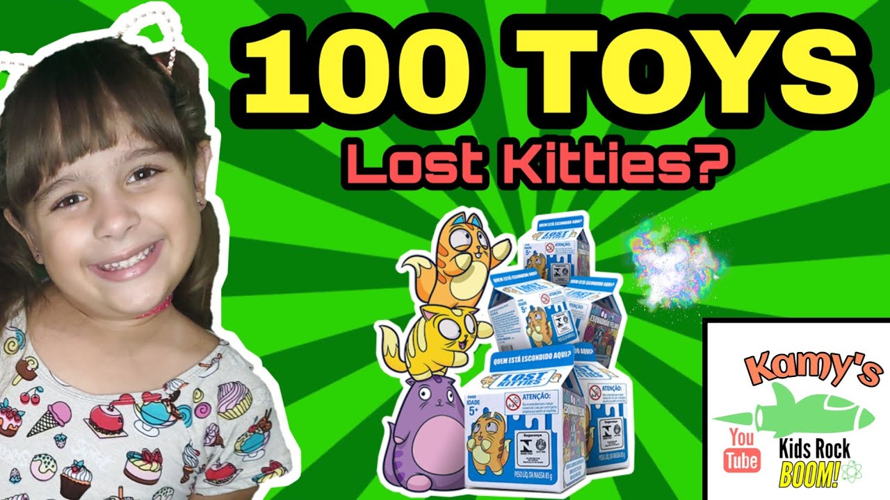 How I open Surprise Box with 100 SURPRISE Toys and Lost Kitties Unboxing | Kamy's Kids Rock BOOM!