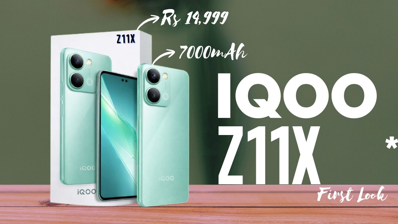 IQOO Z11X First Look Dimensity 7400 Big Battery 7000mAh Launching Date & Price