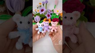 Handmade diy pipe cleaner teddy tutorial #handmade #diy #gift #teddy  #diycrafts #flowercraft #cute