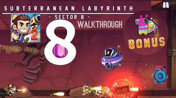 Jetpack Joyride 2: Subterranean Labyrinth SECTOR 8 #walkthrough #applearcade #appsunveiled