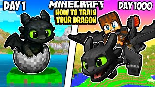 I Survived 1000 Days in HOW TO TRAIN YOUR DRAGON in Minecraft