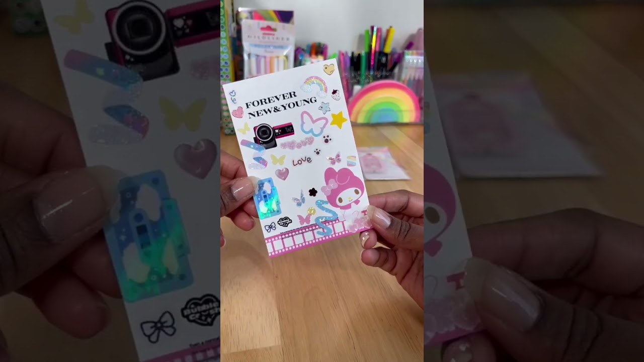 🌈💕Decorating My New A7 6 Ring Binder Cover with My Melody 