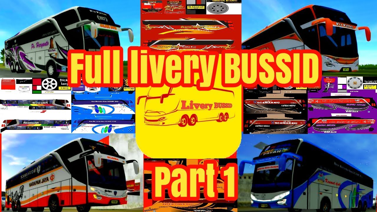 kumpulan livery  BUSSID  full part 1 YouTube