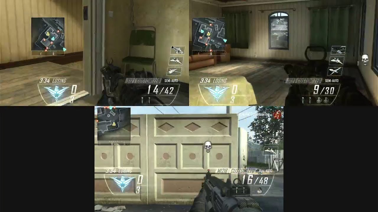 3 Player Splitscreen COD Black Ops 2 YouTube