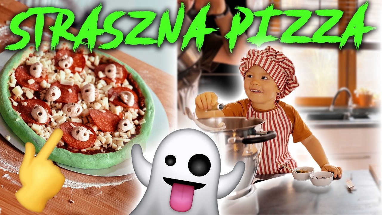 Zielona Pizza?! ZRÓB Z NAMI Straszną Pizzę ! Czachy z pieczarek