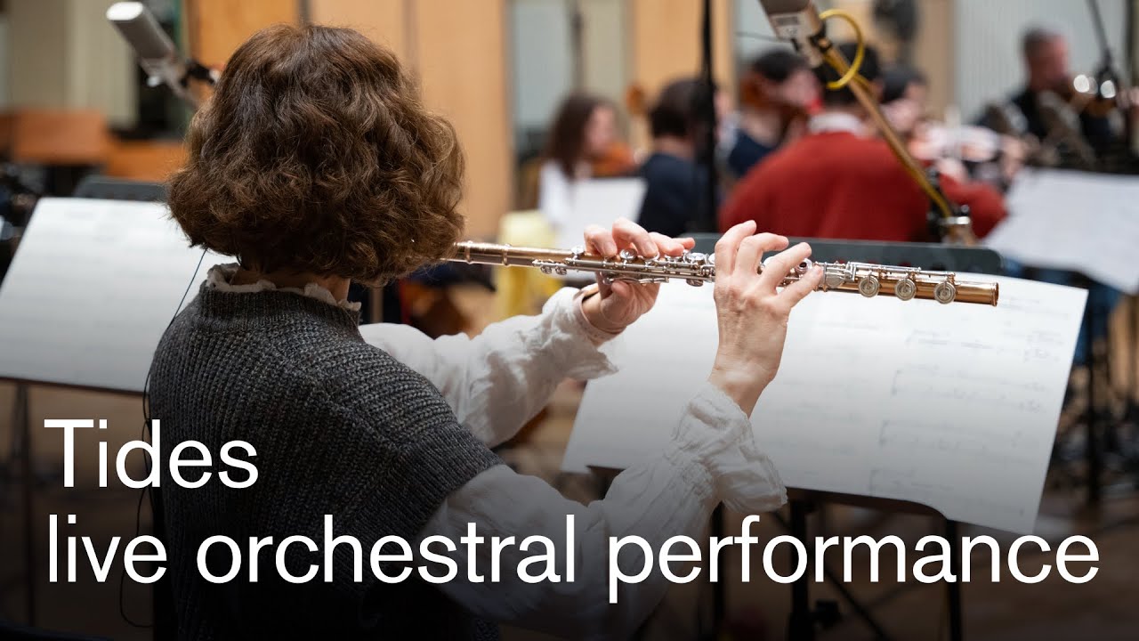 The Tides orchestra performing 'Flow' by Rachel Portman live in Teldex Studio