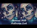 Diamond Blue Skull Halloween Makeup '18