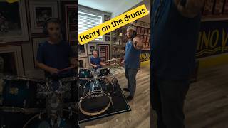Henry on the drums #musicshop #yamaha #yamahadrums #Birch custom #drums #drummer #drumshop #love