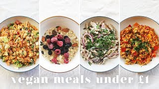 5 VEGAN MEALS UNDER £1($1.50) | Budget-friendly Recipes for Students