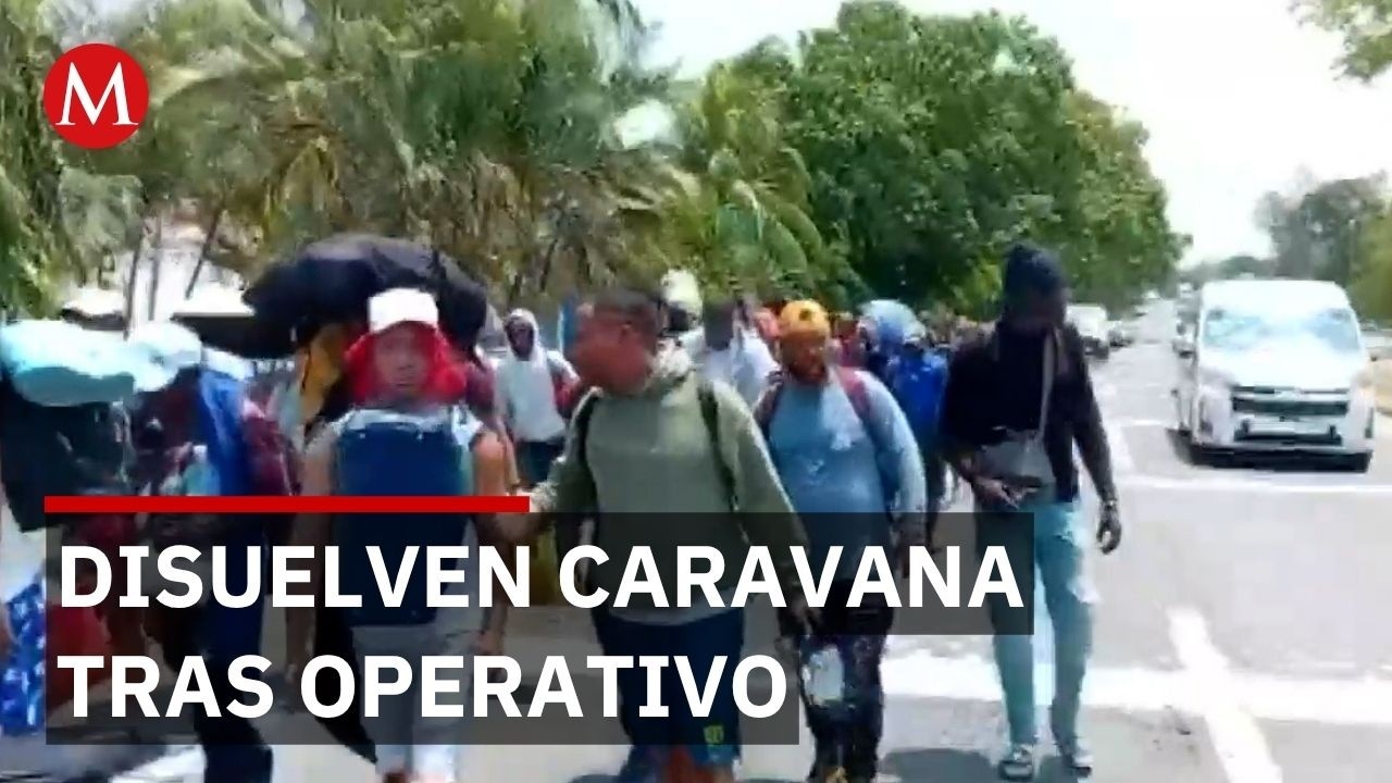 Disuelven caravana migrante Génesis en Chiapas deportaciones y retorno a Tapachula