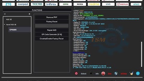 OnePlus Nord N30 SE 5G CPH2605 Erase FRP Last Patch Android 14