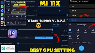 Best Settings ✅ MIUI 14 Game Turbo 8.7.6 60Fps No Lag Mi 11x Game Turbo Settings 👍