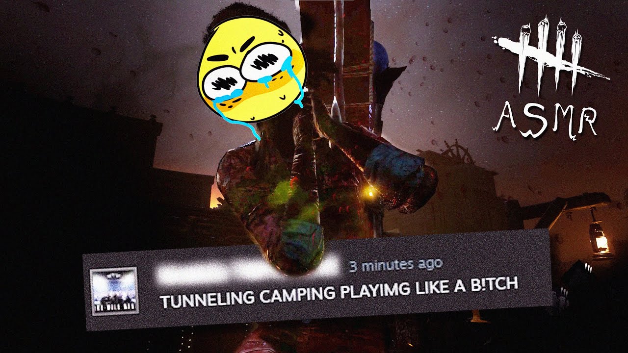 🌜ASMR Gaming 🎮 MET A CRYBABY IN DEAD by DAYLIGHT 🎮 Whispering, Clicky Sounds, Rain, No Music