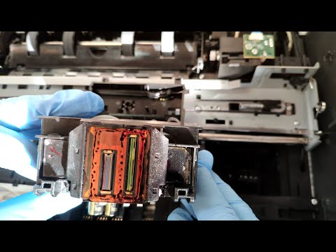 HP Officejet Pro 6230 print head removal, cleaning, replacement / Cнять печатающую головку