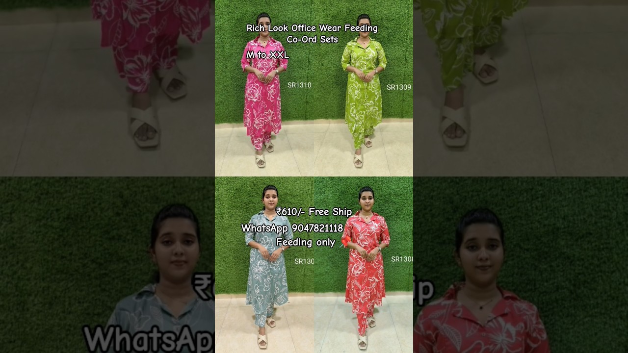 Rich Look Office Wear Feeding Co-Ord Sets 