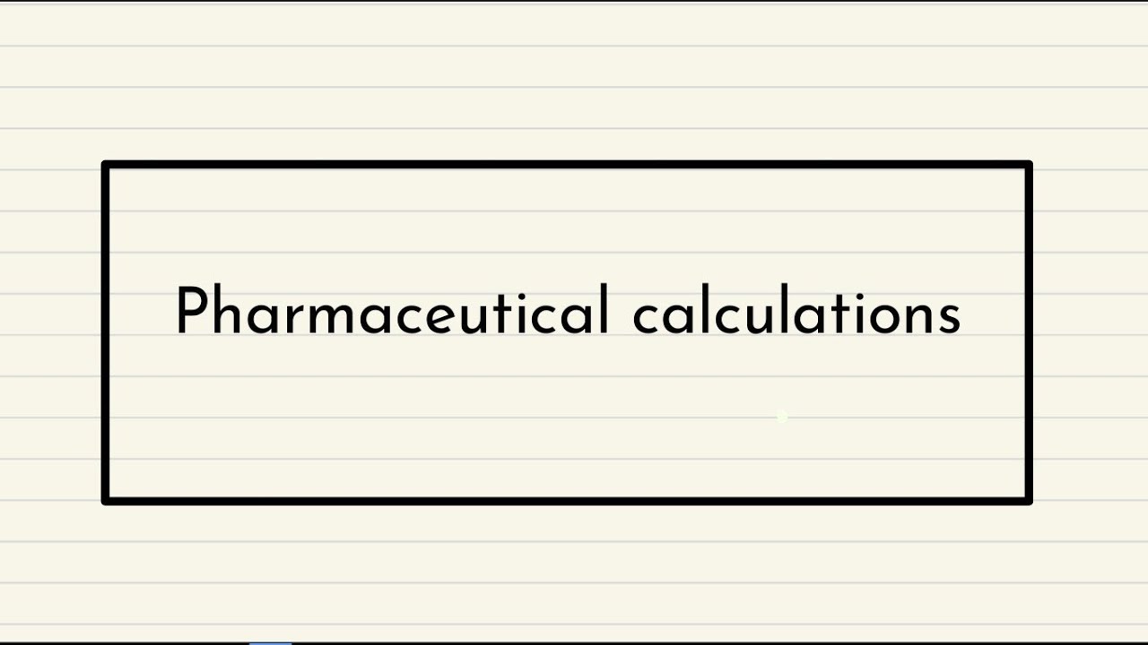 Pharmaceutical calculations - Case in point 15.1