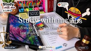 Study with me Live Lofi music Rain sounds-Timer alarm Pomodoro 50/10 min Estudia conmigo
