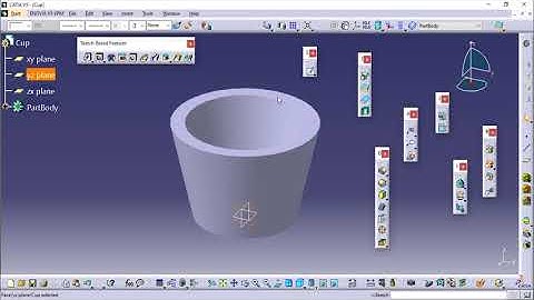 Screw Jack Assembly in Catia V5 - Cup