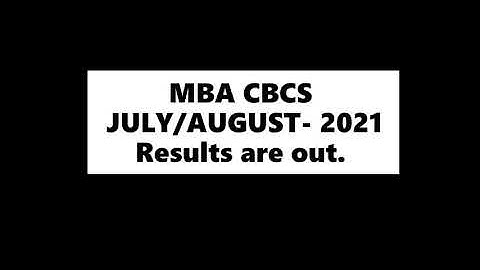 NEW UPDATE FROM OU. MBA CBCS RESULTS are out. The link is shared in the description below.