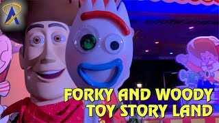 Forky Appears With Woody During Toy Story 4 Press Event