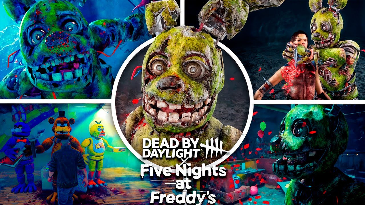 FNAF x Dead by Daylight - Springtrap All Jumpscare Animations (Gameplay ...