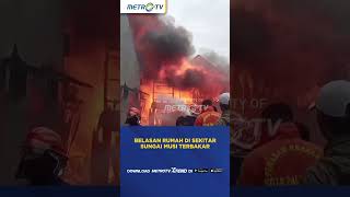 Belasan Rumah di Kawasan Sungai Musi Terbakar #shorts