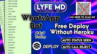 How to Make WhatsApp Bot | Lyfe MD | Free Deploy | Auto Status Seen | New Update screenshot 5