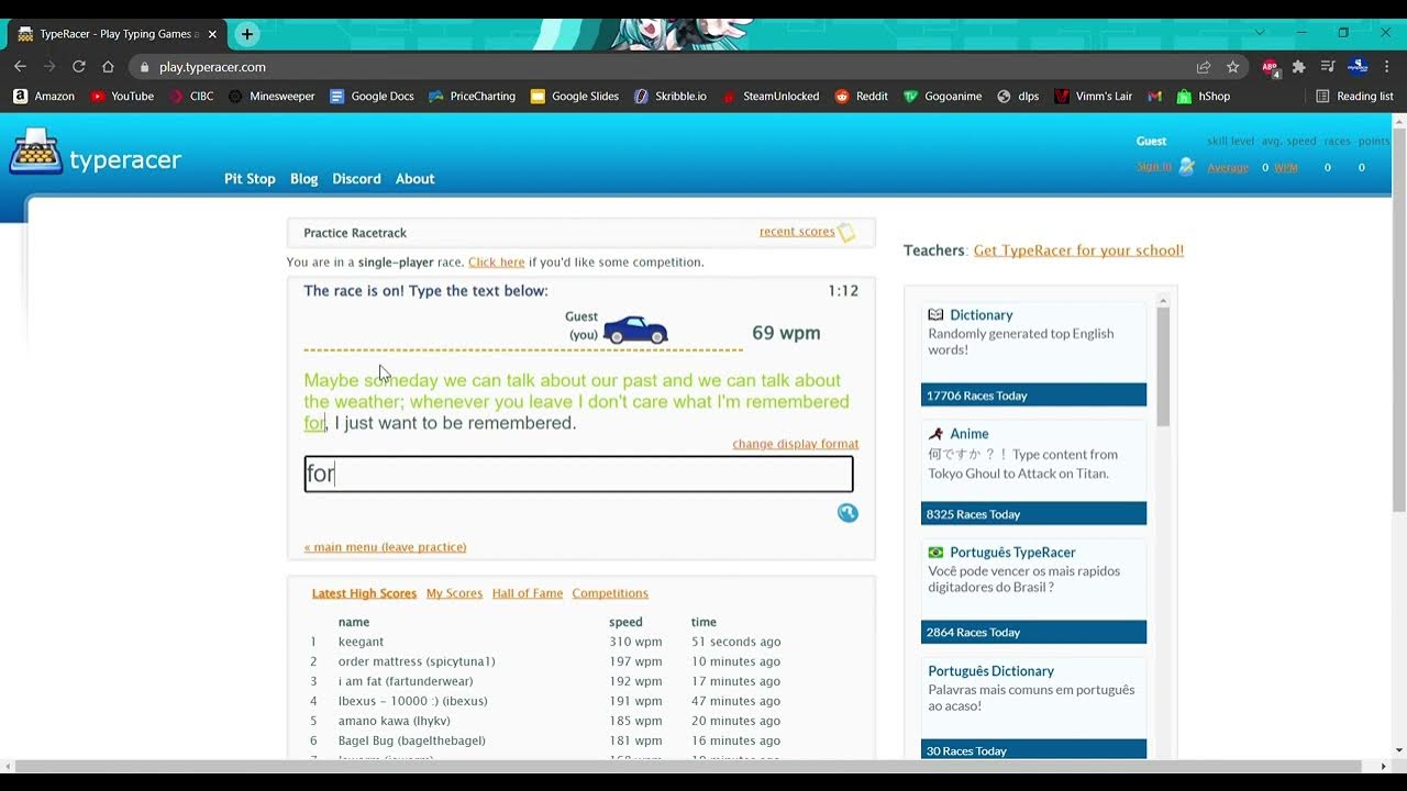 TypeRacer Play Typing Games and Race Friends Google Chrome 2023 05