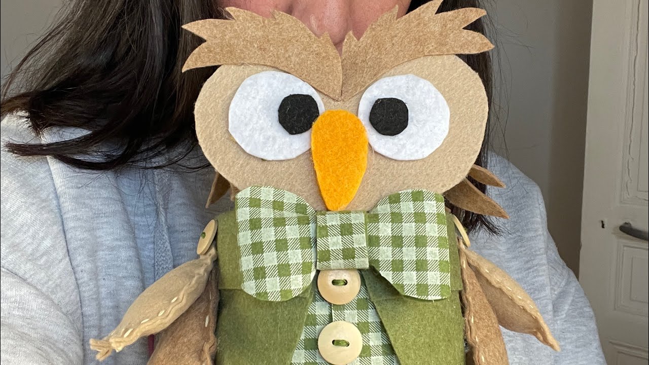 TUTORIAL gufo gigante con RICICLO barattolo