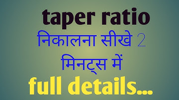 Cnc programming taper ratio