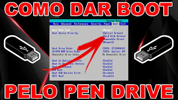 Como dar o boot pelo pen drive para instalar Windows 7?