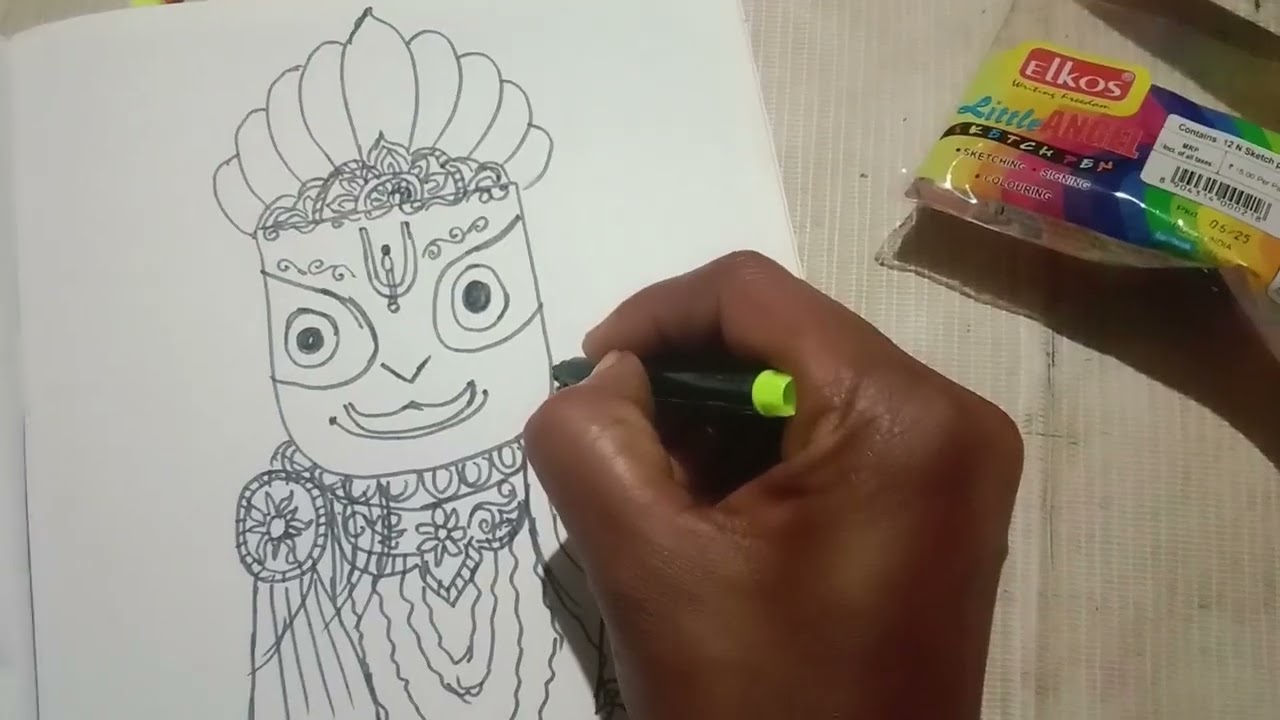 Jagannat maha prabhu drawing||jai jagannat paintigg||YouTube video 🙏🙏