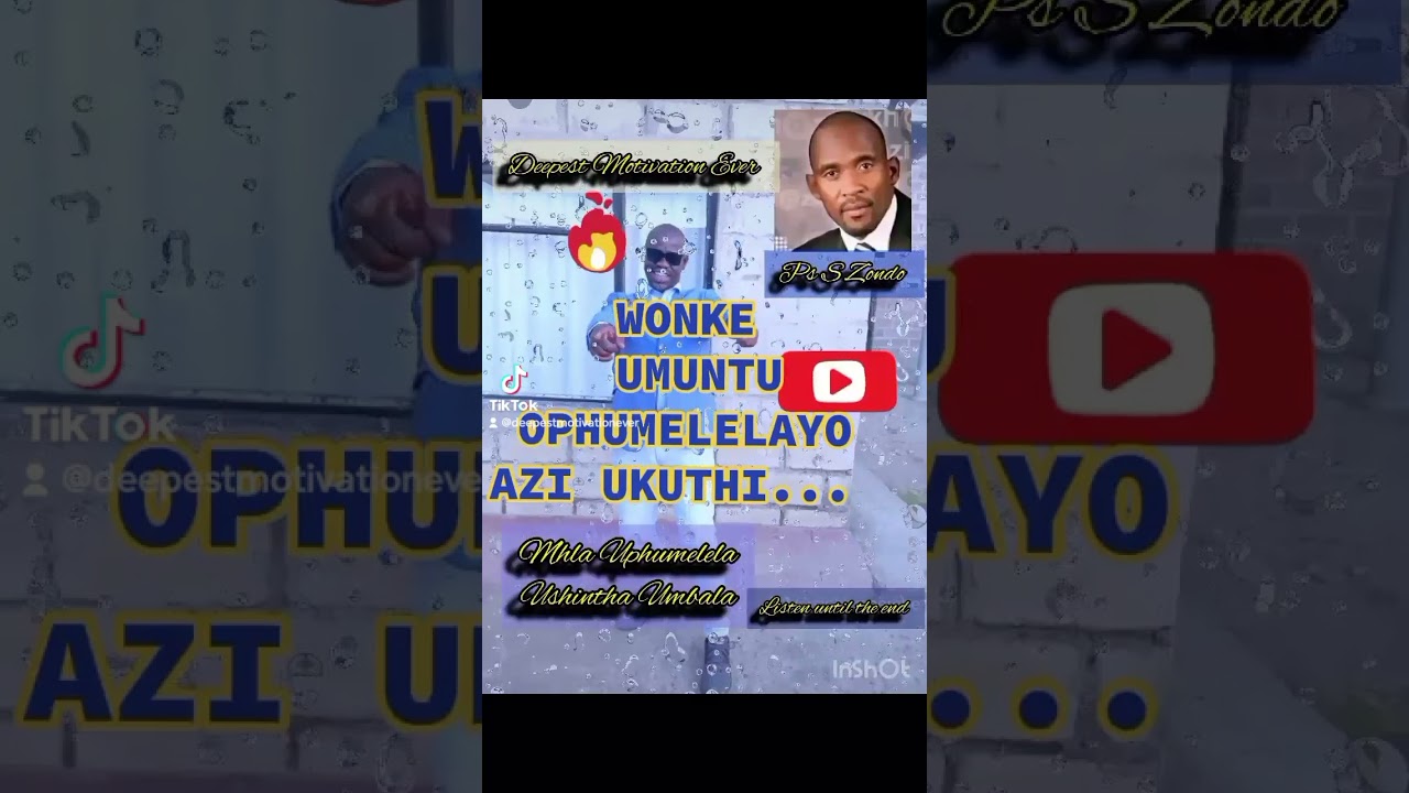 Ps S Zondo : MHLA UPHUMELELA USHINTSHA UMBALA.