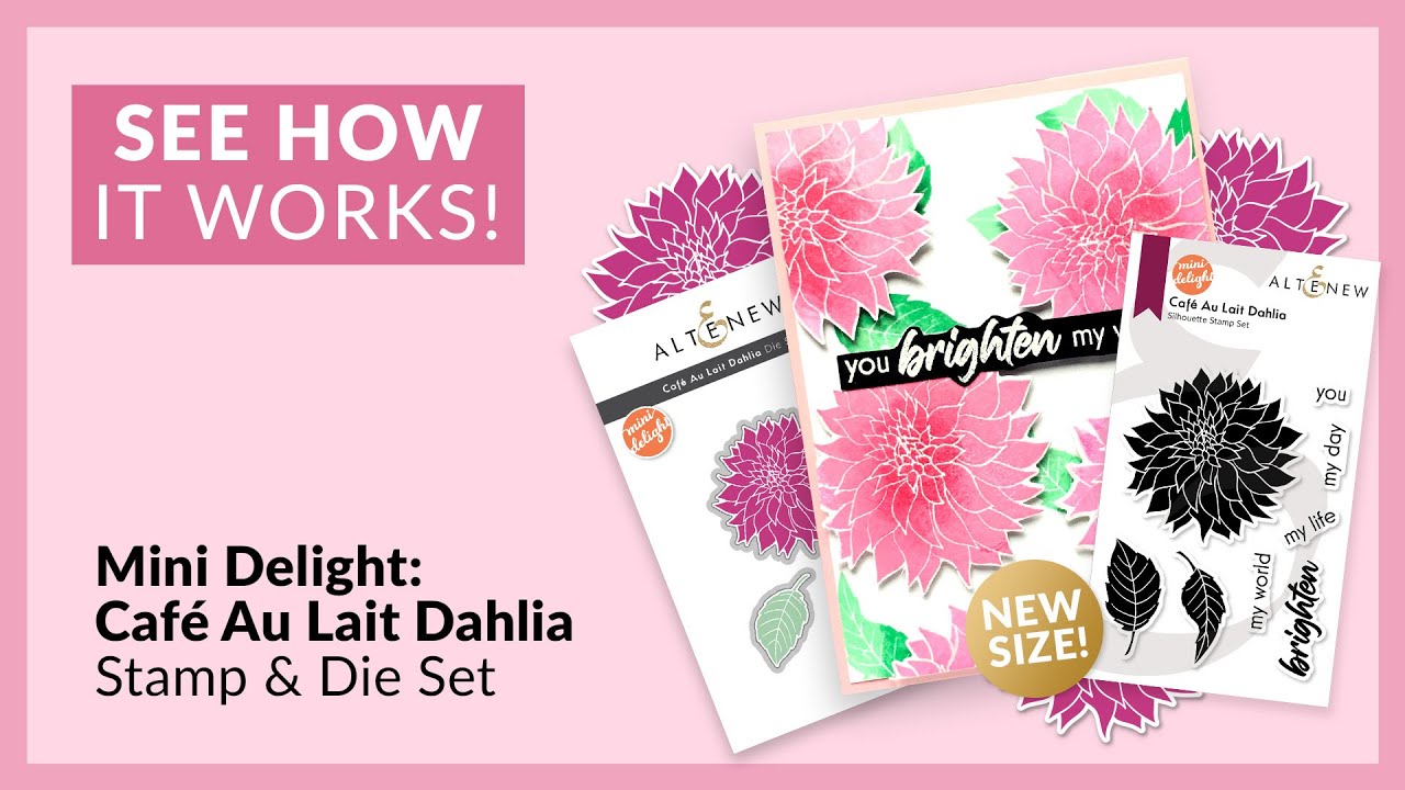 Mini Delight: Café Au Lait Dahlia Stamp & Die Set