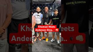 Khamzat and Arman Meet Anderson Silva 👑 #ufc
