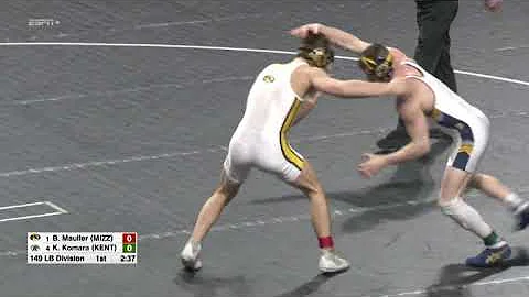 149lbs Brock Mauller (Missouri) fall Kody Komara (...