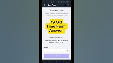 When did Bitcoin Cash (BCH) split from Bitcoin SV (BSV)? |Time Farm Answer Today October 19, 2024