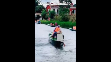 Thumbnail of boat water throwing culture in china|beautiful video of china|amazing video😍😍