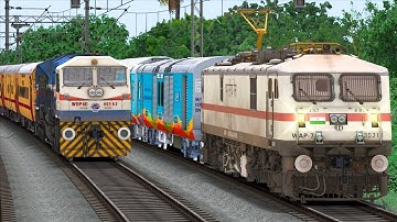 EXPRESS Train Overtake HUMSAFAR EXP Train | BUMPY RAILROAD | Train Simulator | Railwork | NTG GAMING