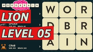 WordBrain Lion Level 5 Answers (Android/IOS)