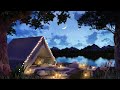 Cozy Lakeside Getaway 🌙🌲 Summer&#39;s End Night Camping, Nature Sounds, Crackling Fire, Camping Ambience