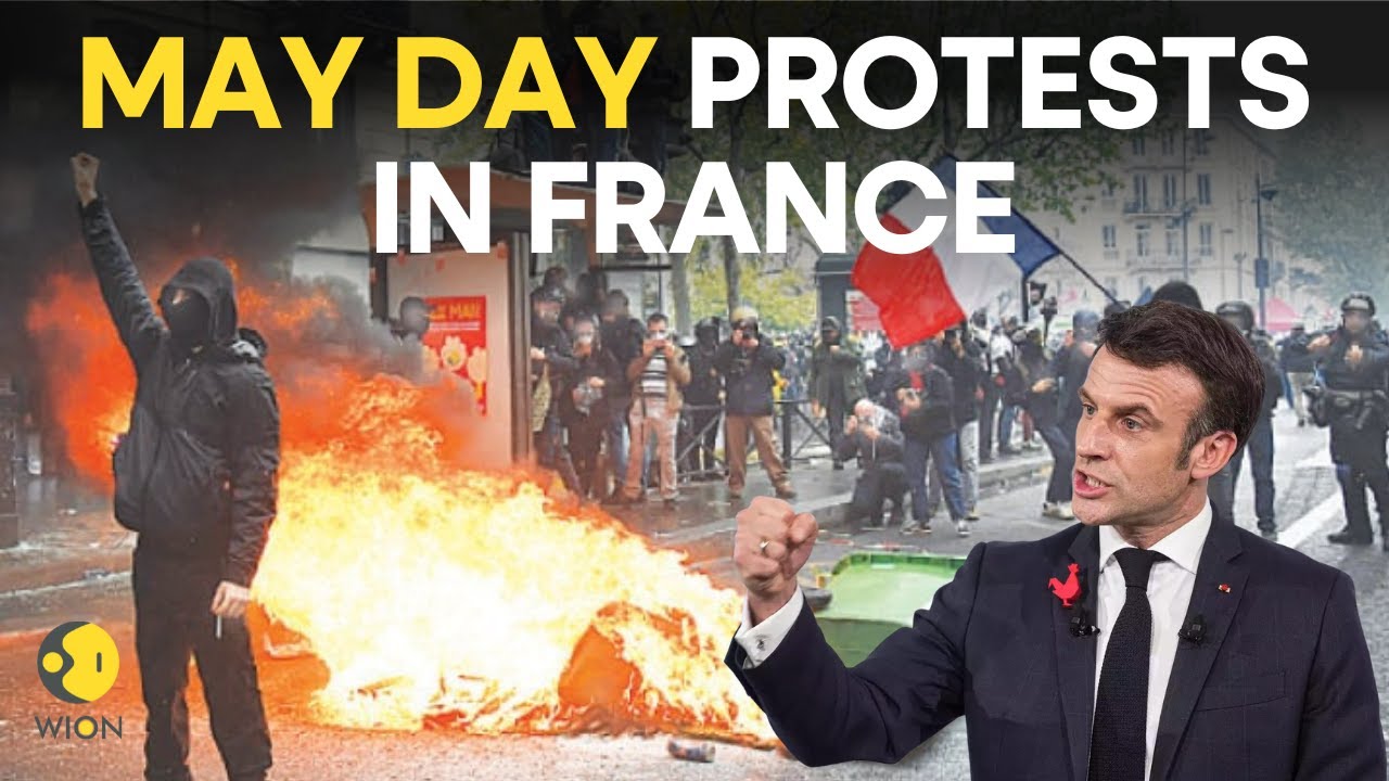 Paris police fire tear gas as French march against pension reform | France May Day Protests 2023