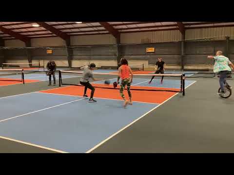 Pickleball game for KGW AM News at RECS