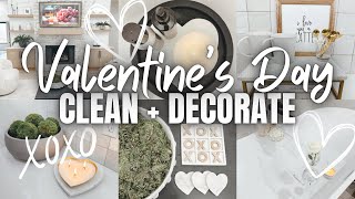 ❤ 2024 VALENTINE'S DAY CLEAN + DECORATE WITH ME | VALENTINE'S DAY HOME DECORATING | CLEAN WITH ME 💟