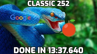 Google Snake Classic 252 Apples in 13m37s640ms [WR]