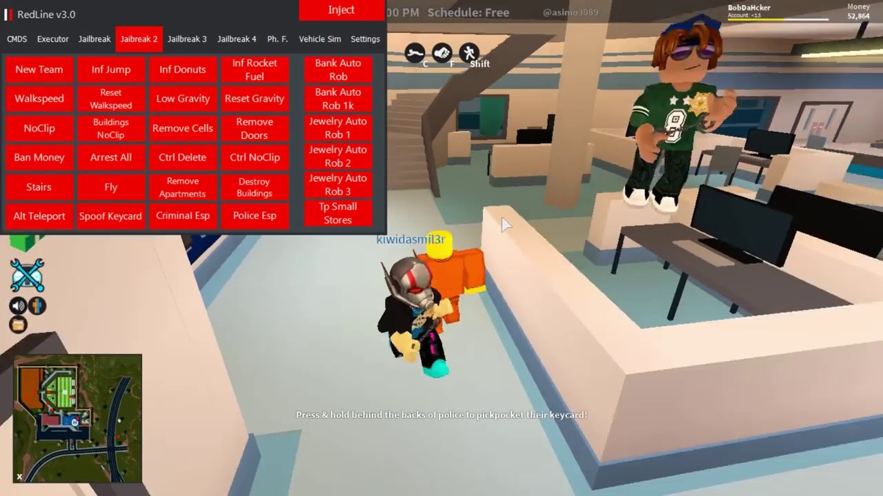 Roblox Jailbreak Hack Red Line V3 0 Autorob Noclip Esp - roblox redline v30