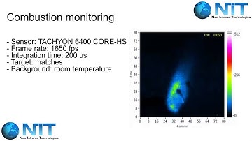 TACHYON 6400 CORE - Uncooled MWIR 80x80 sensor - Monitoring the combustion of matches