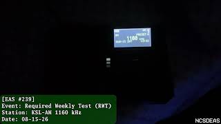 KSL 1160 Required Weekly Test - 08/15/26 (EAS Capture #239)