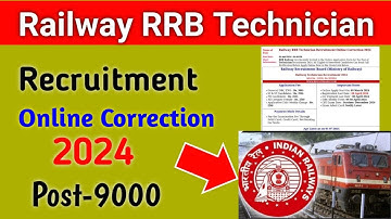 RRB technician form 2024 correction kaise kare | RRB technician 2024 form me edit/modify kaise kare