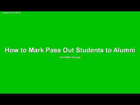 How to Mark a Student as an Alumni?